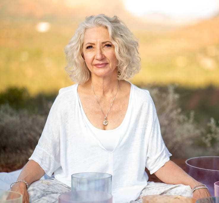 Ashana in Sedona with crystal bowls