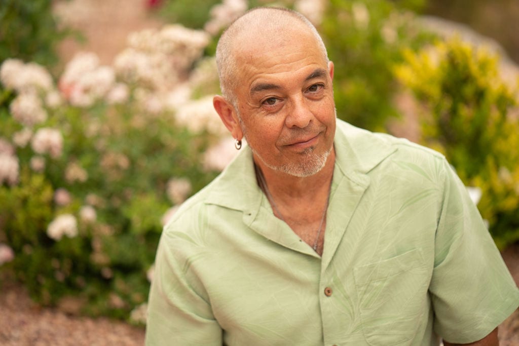 James Kawainui in a garden portrait